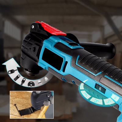 Scie Oscillante - OscilCraft™ - Bleu 2 Batteries - Royaume Rénovation