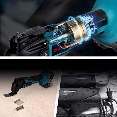 Scie Oscillante - OscilCraft™ - Bleu 2 Batteries - Royaume Rénovation